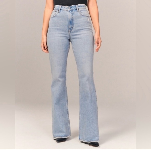 Abercrombie & Fitch Jeans Womens 33 16 S The Vintage Flare High Rise CL - Picture 1 of 10